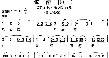 昆曲 锁南枝 一《百花记·赠剑》选段 百花公主唱段