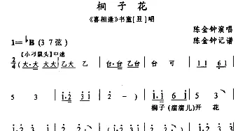 土家族实验剧 桐子花《喜相逢》选段 陈金钟  陈金钟记谱