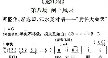 陇剧 责任大如天《龙江颂》第八场 闸上风云 阿坚伯 李志田 江水英对唱