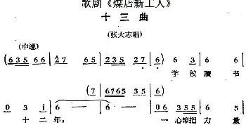 歌剧《煤店新工人》十三曲 张大志唱段