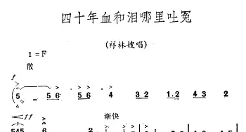 秦腔《祝福》唱腔选 四十年血和泪哪里吐冤 祥林嫂唱段