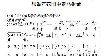 秦腔 想当年花园中走马射箭《孟丽君》皇甫少华唱段