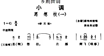 芗剧曲调 思想枝 2首