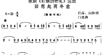 歌剧《壮丽的婚礼》选曲 回想起两年前  任萍 向阳 吕远