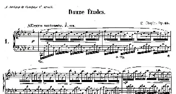 肖邦钢琴练习曲 Op.25之一(钢琴谱) 肖邦
