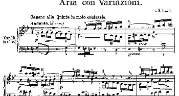 Aria con Variazioni 之15(钢琴谱) J.S.Bach