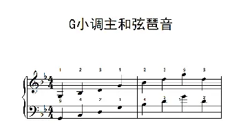 G小调主和弦琶音(钢琴谱)