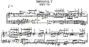 Sinfonia 7 BWV-793(钢琴谱)