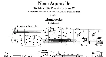 Neue Aquarelle Op.57(钢琴谱) 尼尔斯·威廉·加德(Niels Wilhelm Gade）