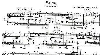 valse Op.69, No.1(钢琴谱) 肖邦