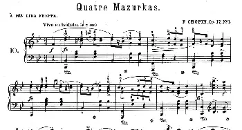 Quatre Mazurkas Op.17(钢琴谱) 肖邦-chopin