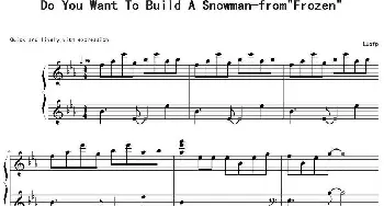 Do You Want To Build A Snowman(钢琴谱)
