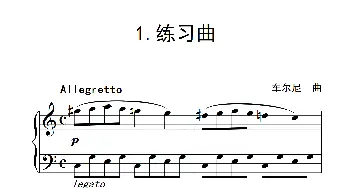 第一级B组 练习曲(钢琴谱) 车尔尼