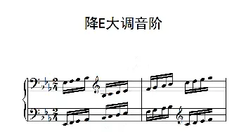 第五级 降E大调音阶(钢琴谱)