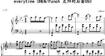 everytime CHEN/Punch 太阳的后裔OST(钢琴谱)