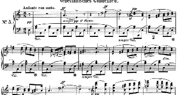门德尔松无词歌Op.62(钢琴谱) 门德尔松