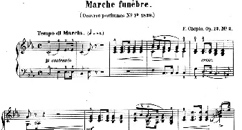 Funeral March Op.72-2(钢琴谱) 肖邦-chopin