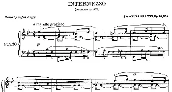 INTERMEZZO(钢琴谱) 约翰内斯·勃拉姆斯