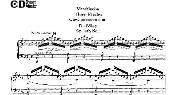 3 Etudes Op.104b(钢琴谱) [德]巴托尔迪·门德尔松