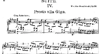 Suite in G Major Op.50(钢琴谱) 莫里兹·莫什科夫斯基