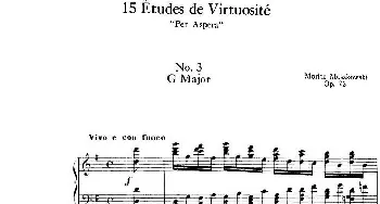 15 Etudes de Virtuosité Op.72 No.3 (钢琴谱) 莫什科夫斯基