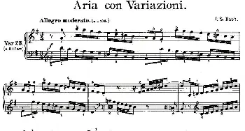 Aria con Variazioni 之23(钢琴谱) J.S.Bach