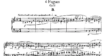 Four Fugues Op·72(钢琴谱) 罗伯特·舒曼