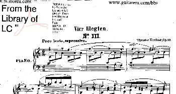 Vier Elegien Op.37(钢琴谱) 狄奥多·柯希纳