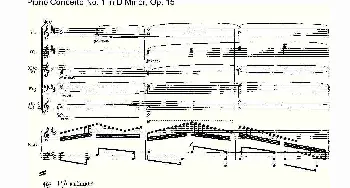 D小调钢琴第一协奏曲, Op.15第三乐章(钢琴谱)