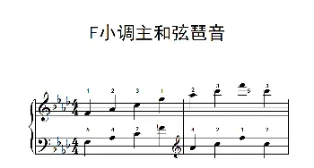 F小调主和弦琶音(钢琴谱)