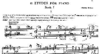 12 Etudes for Piano(钢琴谱) 威廉·博尔科姆