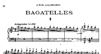 Tcherepnin - 10 Bagatelles Op.5(钢琴谱) 亚历山大·齐尔品