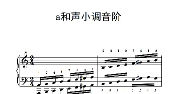 第九级2.a和声小调音阶(钢琴谱)