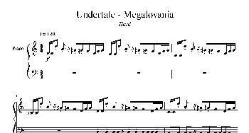 Megalovania(钢琴谱)