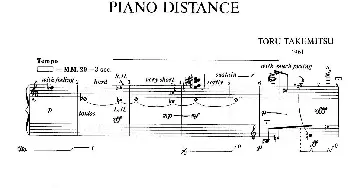 Piano Distance(钢琴谱) 武满彻(Toru Takemitsu)