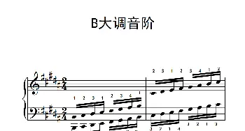 第四级 11.B大调音阶(钢琴谱)