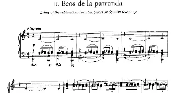 Six Pieces on Spanish Folksongs H.125(钢琴谱) 恩里克·格拉那多斯(Enrique Granados）