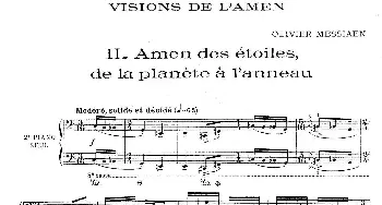 Visions de l'Amen(钢琴谱) 奥利维埃·梅西安