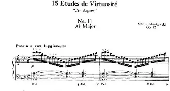 15 Etudes de Virtuosité Op.72 No.11(钢琴谱) 莫什科夫斯基