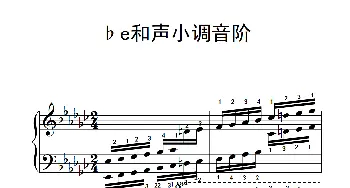 第八级24.♭e和声小调音阶(钢琴谱)