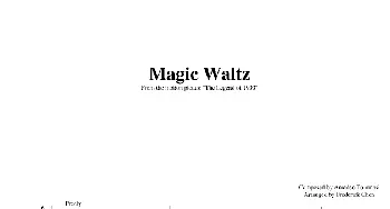 Magic Waltz(钢琴谱)