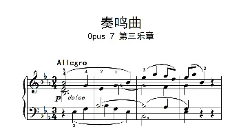 奏鸣曲 Opus 7 第三乐章(钢琴谱) 贝多芬