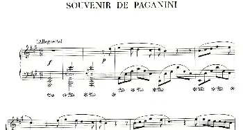 Souvenir de Paganini (钢琴谱) 肖邦-chopin