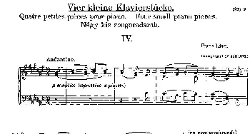 5 Klavierstücke S.192(钢琴谱) 弗兰茨·李斯特