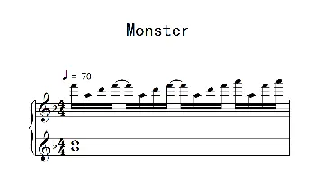 Monster(钢琴谱)