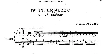 2 Intermezzos(钢琴谱) 弗朗西斯·普朗克