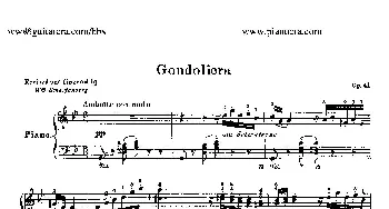 Gondoliera in g Minor Op.41(钢琴谱) 莫里兹·莫什科夫斯基