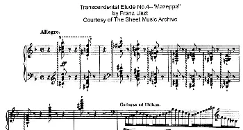 12 Etudes d'execution Transcendante S.139(钢琴谱) 弗兰茨·李斯特