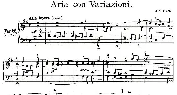 Aria con Variazioni 之22(钢琴谱) J.S.Bach