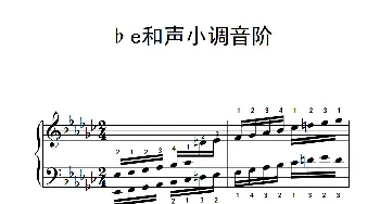 第九级24.♭e和声小调音阶(钢琴谱)